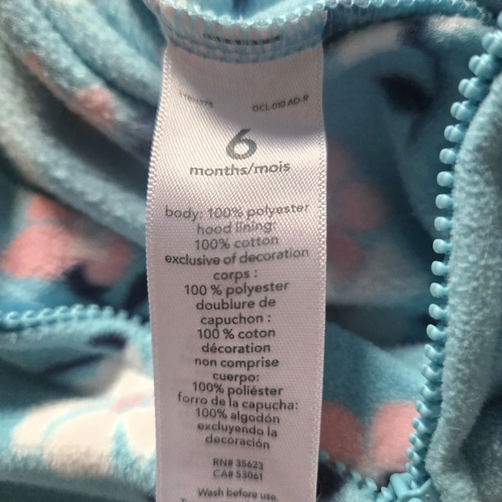 Carter's Pink and Blue Floral Baby Outfit-Size 6mos EUC
